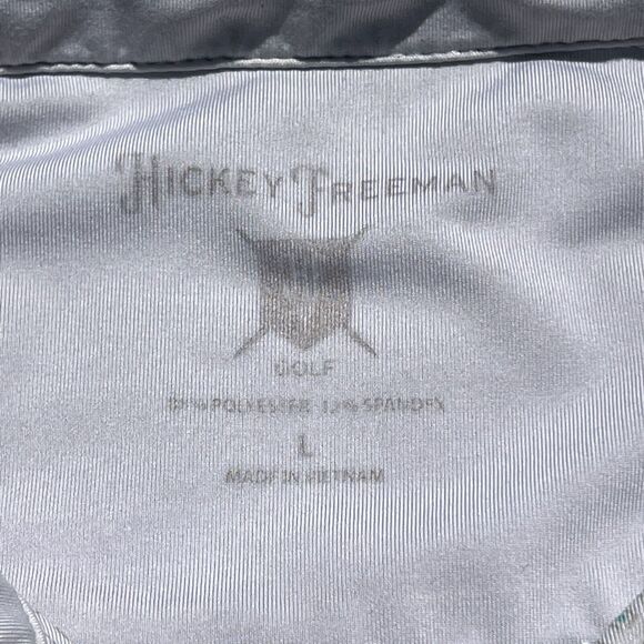 Hickey Freeman Polo Shirt Mens Large Gray Performance Short Sleeve Casual Golf - Picture 7 of 16
